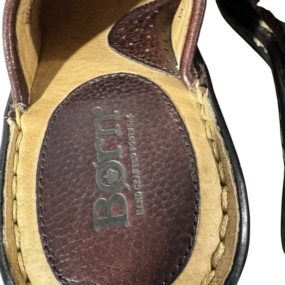 Born Women's Brown Leather Mules - Picture 6 of 8